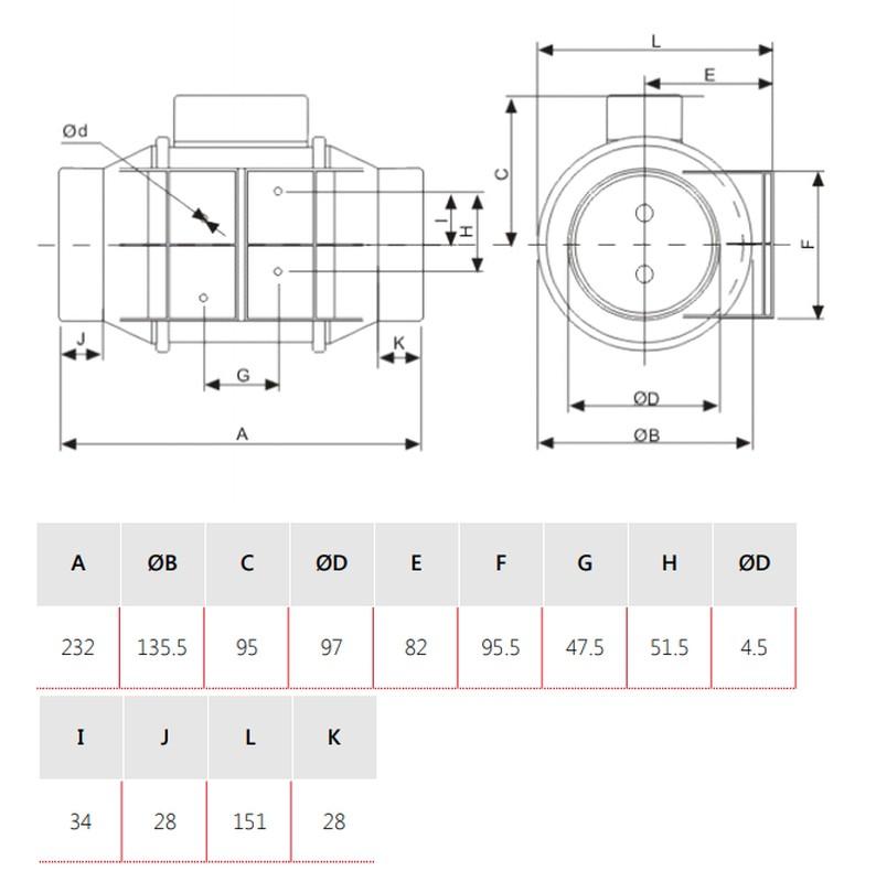 Extrator helicocentrífugo de conduta TD-160/100N Silent com referência 5211318000 à marca SOLER & PALAU