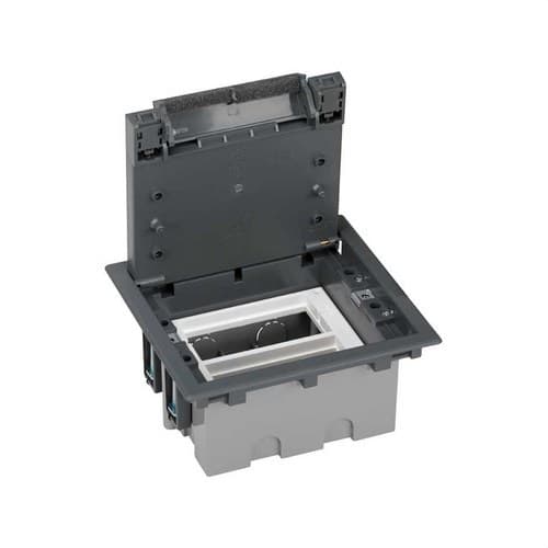 Adjustable Floor Box for 4 Elements in Grey Pavement Floor Installation Simon 500 Cima with reference 52050002-035 from the brand SIMON