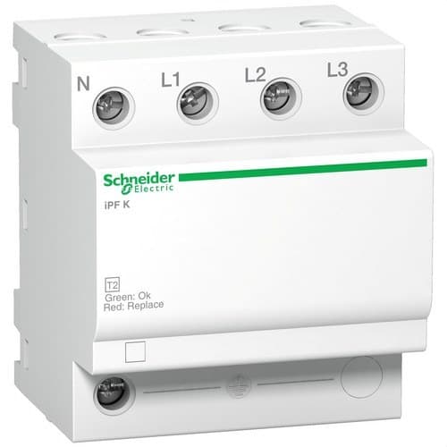 Limitador de sobretensões transitórias tipo 2 Acti9 iPFK65 65KA 340V 3P+N com referência A9L15586 à marca SCHNEIDER ELECTRIC