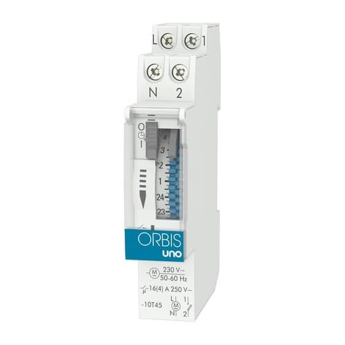 Interruptor horário analógico UNO D 230V com referência OB400132 à marca ORBIS
