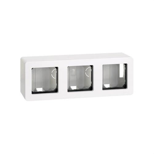 Surface-mounted box for 3 elements white Simon 27 with reference 27831-35 from the brand SIMON