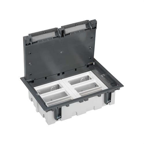 Adjustable Floor Box for 12 Elements in Grey Pavement Floor Installation Simon 500 Cima with reference 52050006-035 from the brand SIMON