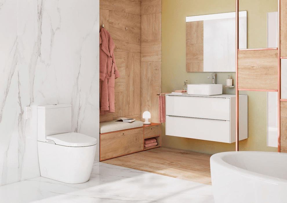 Sanita inteligente In-Wash® Inspira adossada à parede Roca Rimless com referência A80306L001 à marca ROCA