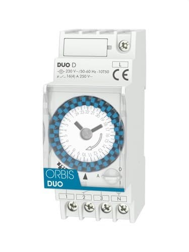 Interruptor horário analógico 2 MOD.DUO D 230V com referência OB291032 à marca ORBIS