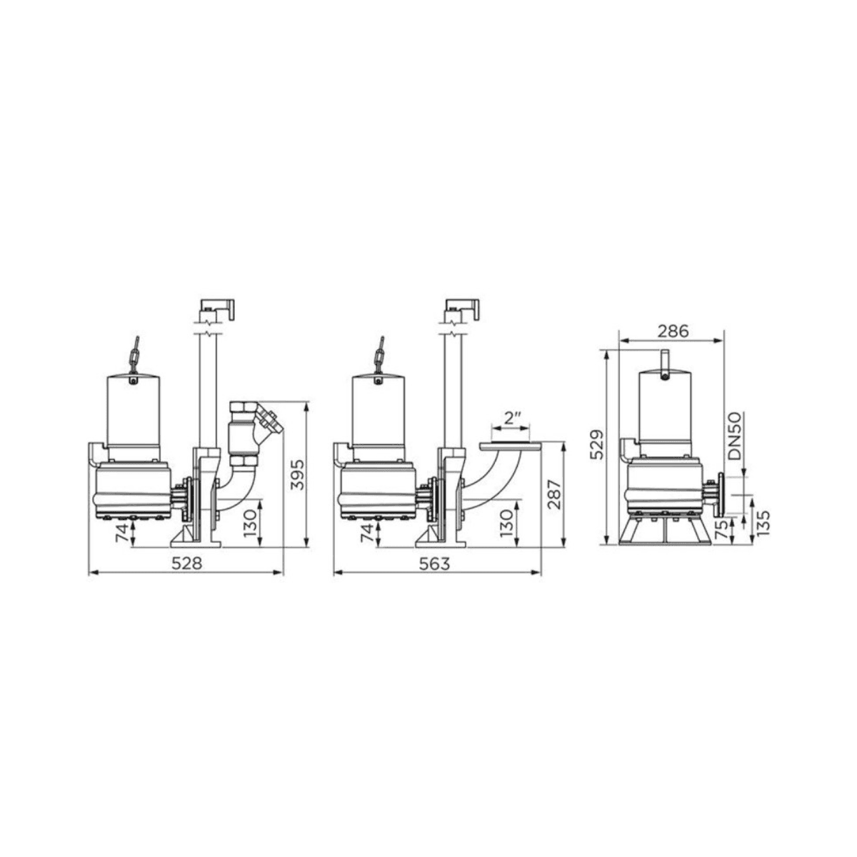 SFA Sanipump ZFS 71.2 EX T Three-Phase Submersible Pump with reference ZFS-003 from the brand SFA SANITRIT