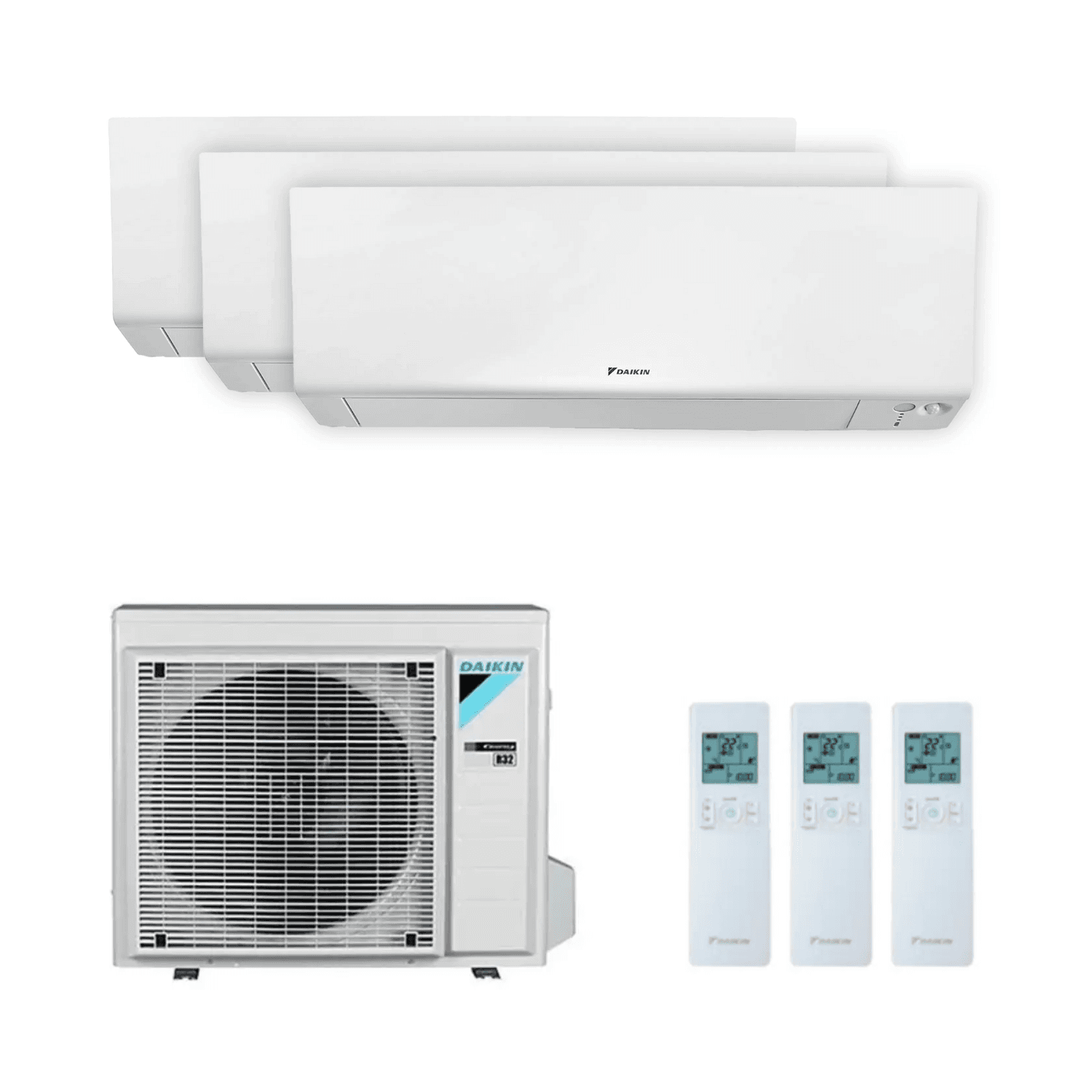 Ar condicionado 3x1 com wifi Daikin Perfera 2,0 kW + 2,5 kW + 3,5 kW com referência KITDAIPER3MXM52A202535 à marca DAIKIN