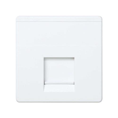 Flat voice and data plate with dust cover for 1 RJ45 AMP connector white Simon 27 Play with reference 27087-35 from the brand SIMON