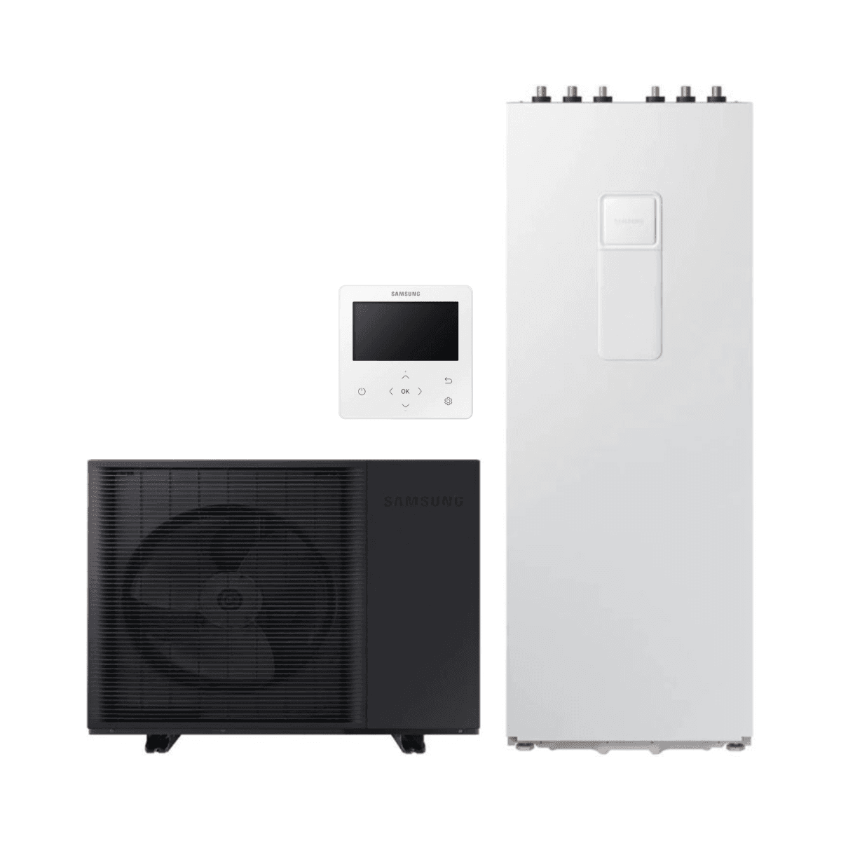 Conjunto aerotérmico Samsung EHS Mono R290 16 kW 200 litros com referência EHSMONOR290-16200 à marca SAMSUNG