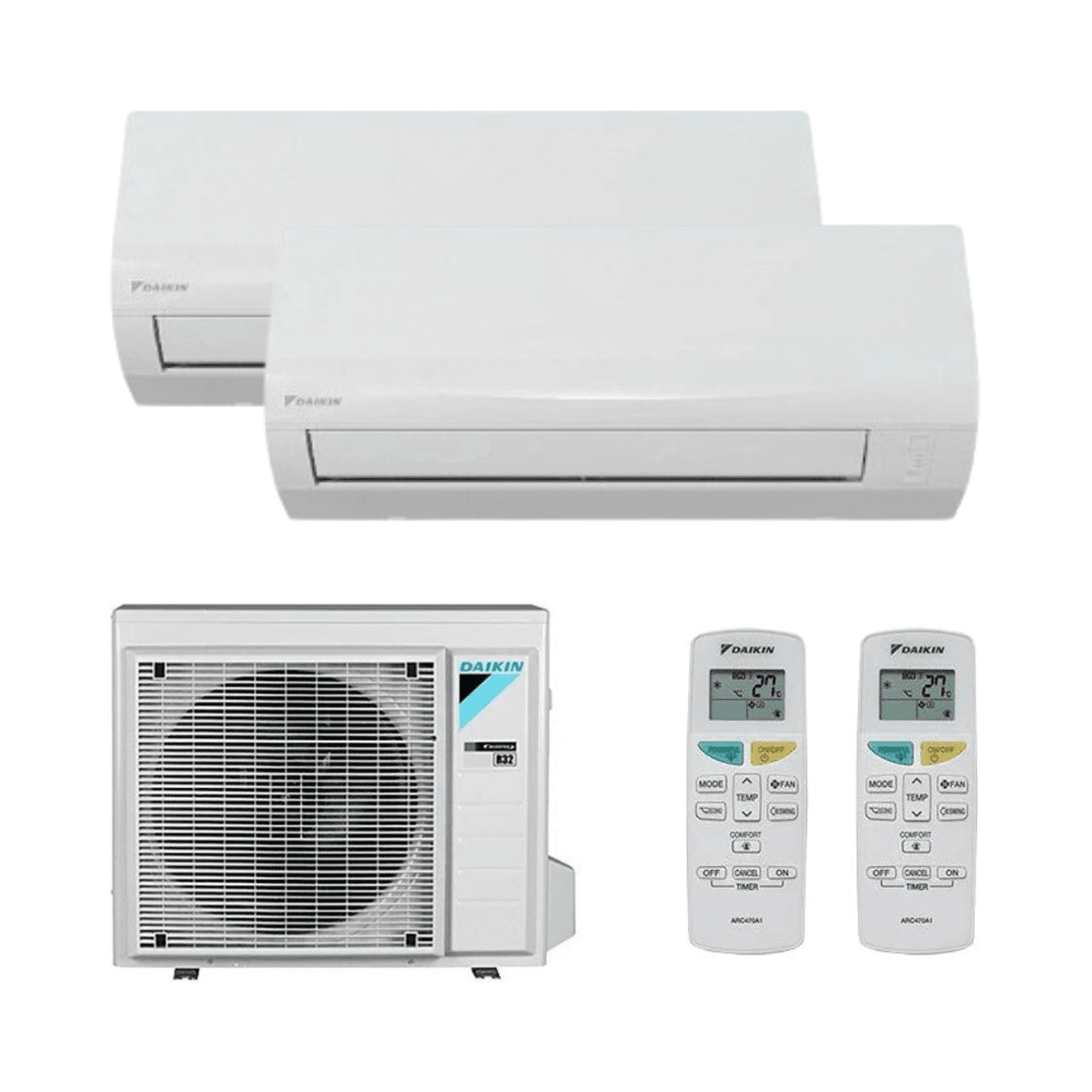 Ar condicionado com wifi 2x1 Daikin Sensira 2,5 kW 9000 BTU com referência KITDAISENSIRA2X125+25 à marca DAIKIN