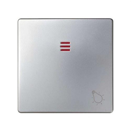 Tecla individual com visor e gravação luz alumínio Simon 82 com referência 82016-33 à marca SIMON