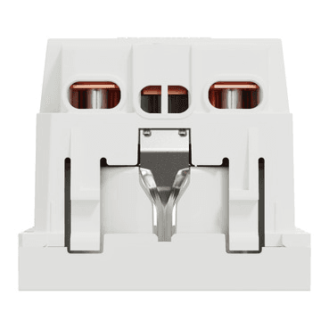 Base de tomada schuko branco polar New Unica com referência NU303718 à marca SCHNEIDER ELECTRIC