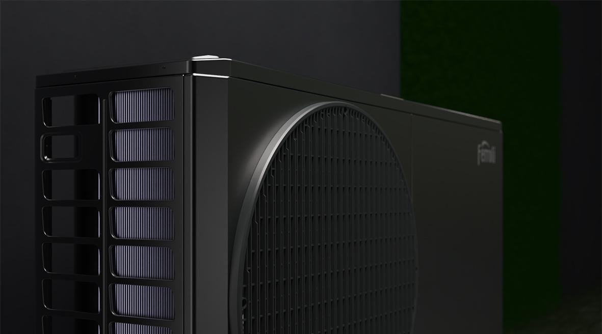 Bomba de calor trifásica aerotérmica monobloco R290 Ferroli OMNIA Life M 16 kW com controle com referência 4B4770189 à marca FERROLI