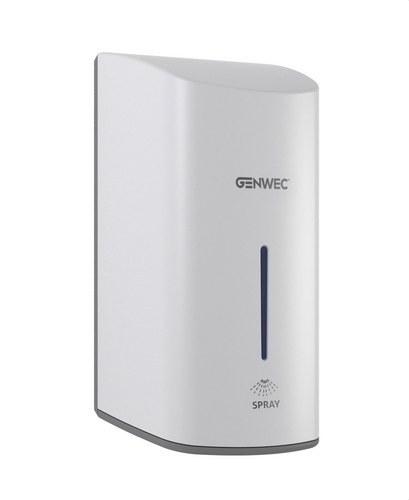 Distribuidor automático de desinfetante para mãos em spray ABS branco com referência GW04 15 01 00 à marca GENWEC