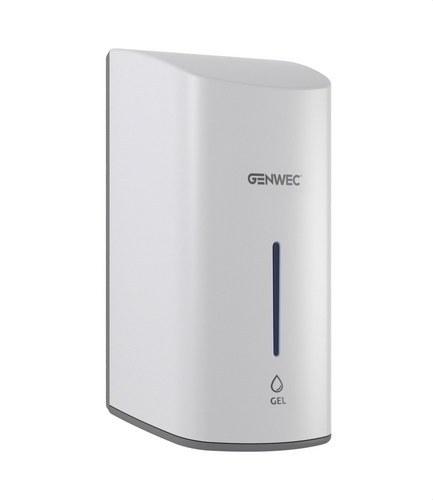 Distribuidor automático de sabão/gel desinfetante 1100ml ABS branco com referência GW04 16 01 00 à marca GENWEC