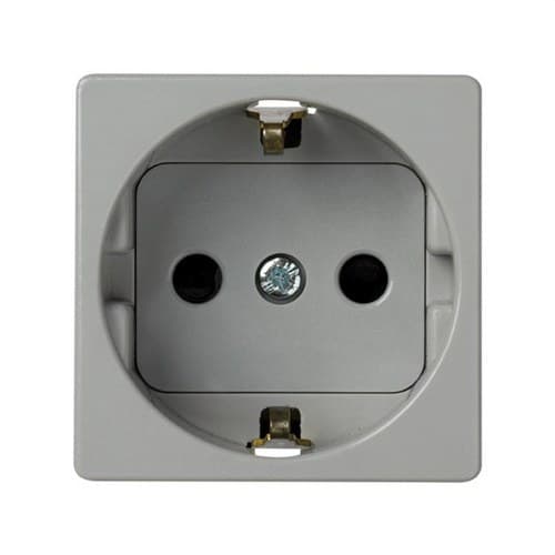 Schuko Socket Base 16 A 250V with Safety Device and Screw Terminal Grey Simon 27 Play with reference 27472-67 from the brand SIMON