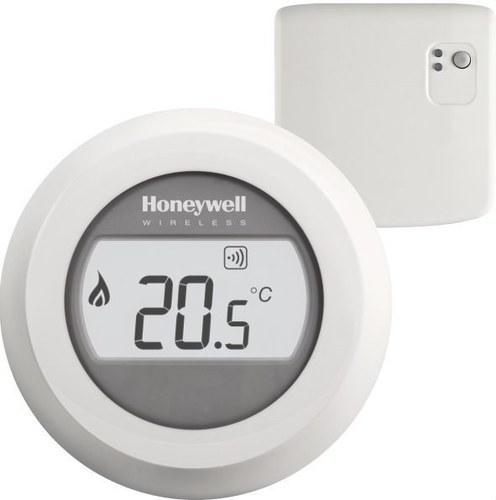Kit composto por termóstato digital Honeywell T87 + receptor BDR91 com referência Y87RF2058 à marca RESIDEO