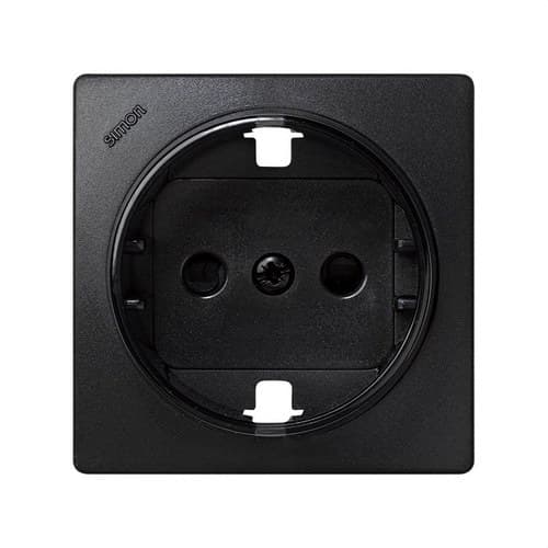 Cover with safety device for schuko socket base graphite Simon 73 Loft with reference 73041-62 from the brand SIMON