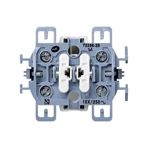 Set of 2 switches with screw terminal system Simon 73 with reference 73398-39 from the brand SIMON