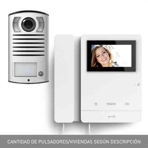 Kit de vídeo porteiro para 1 habitação Tegui Linea 2000 com monitor Série 8 com referência 378121 da marca TEGUI