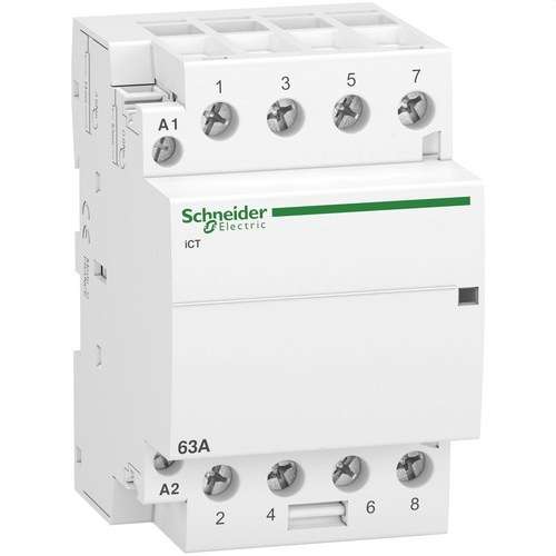 Contator modular Acti9 iCT 63A 4P 4NA com referência A9C20864 da marca SCHNEIDER ELECTRIC
