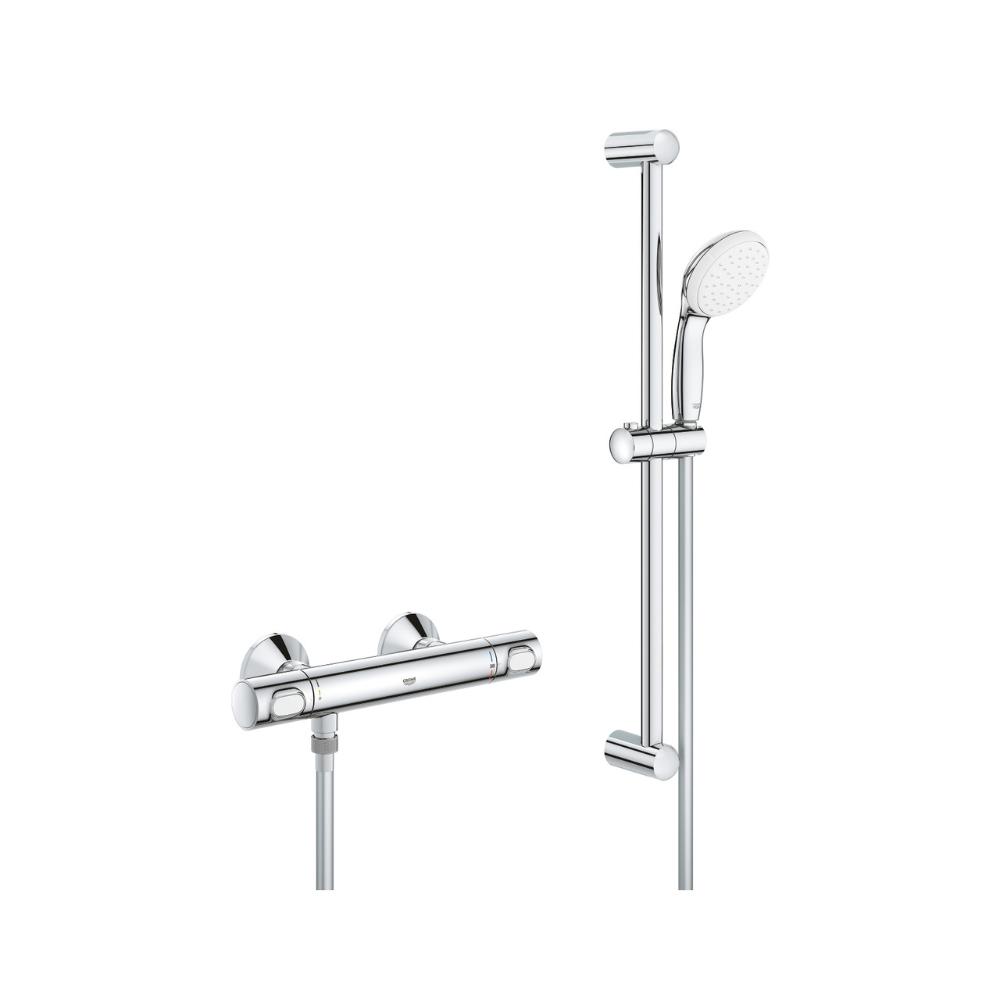 Conjunto de duche termostático 1/2" Grohe Grohtherm 500 cromado com referência 34796001 à marca GROHE