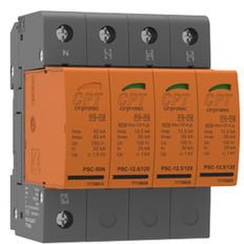 Protetor de sobretensões transitórias PSC4-12,5/400TT 3P+N 12,5kA 4 módulos desconectável com referência 77738405 à marca CIRPROTEC