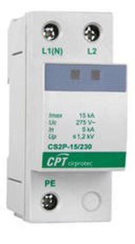 Protetor de Sobretensão Tipo 2 2P 15kA com referência 77705228 à marca CIRPROTEC