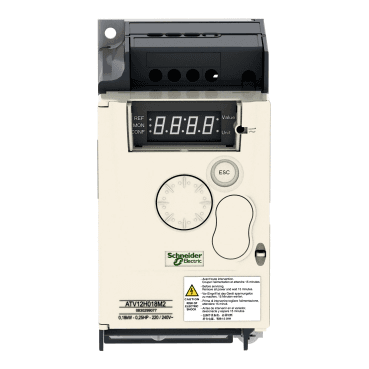 Variador de velocidade Altivar ATV12 0.37kW 0.55hp 200..240V 1ph com dissipador de calor com referência ATV12H037M2 à marca SCHNEIDER ELECTRIC