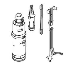 Mecanismo de descarga para cisterna embutida Geberit Delta de 12 cm com referência 240.501.00.1 à marca GEBERIT