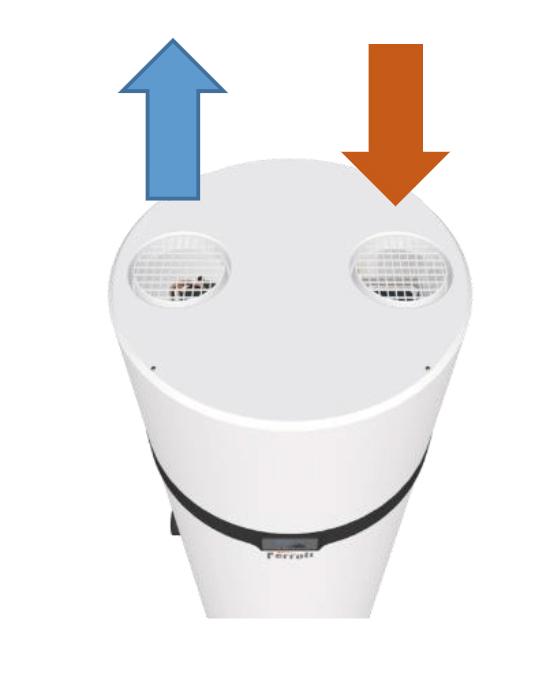 Bomba de calor para AQS com wifi Ferroli EGEA TECH LT 90 litros com referência GAA0P8KA à marca FERROLI