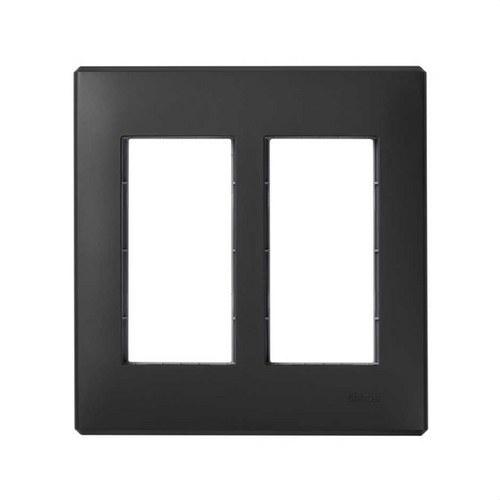 Moldura para embutir na parede e estrutura para 2 elementos duplos grafite Simon 500 Cima com referência 51010102-038 à marca SIMON