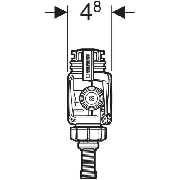 Mecanismo de alimentação lateral Geberit série 383 com referência 281.000.00.5 à marca GEBERIT