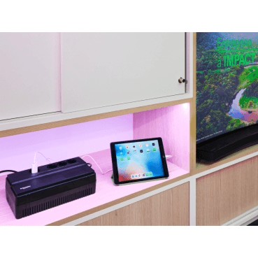 SAI EASY UPS BVS 650VA - Tomadas schuko com referência BVS650I-GR à marca SCHNEIDER ELECTRIC