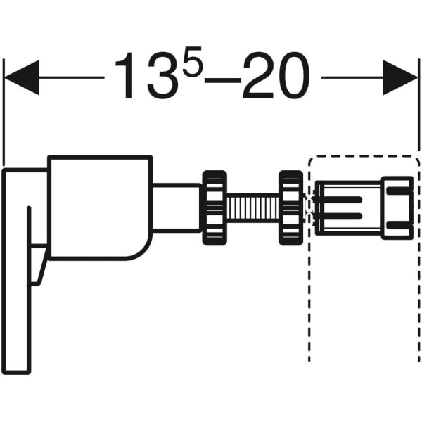 Conjunto de fixação de parede para montagem individual Geberit Duofix com referência 111.815.00.1 à marca GEBERIT