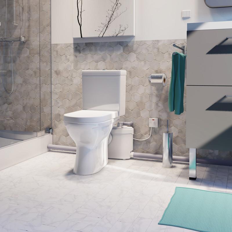 Triturador sanitário SFA SANISLIM para casas de banho completas com referência SANISLIM à marca SFA SANITRIT