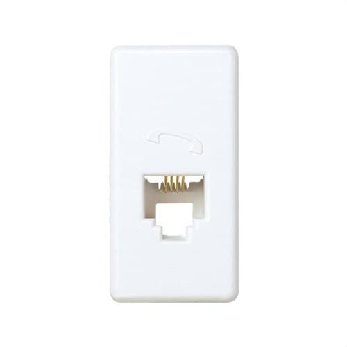 Telephone socket half-element with 4 RJ11 contacts white Simon 27 Play with reference 27480-34 from the brand SIMON