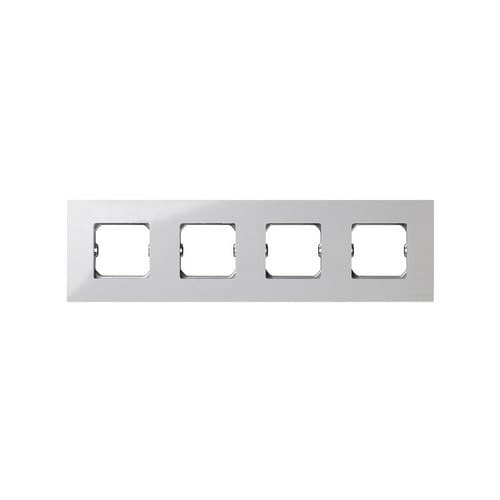 Compact frame for 4 white elements with Simon 27 Play frame with reference 2700640-030 from the brand SIMON