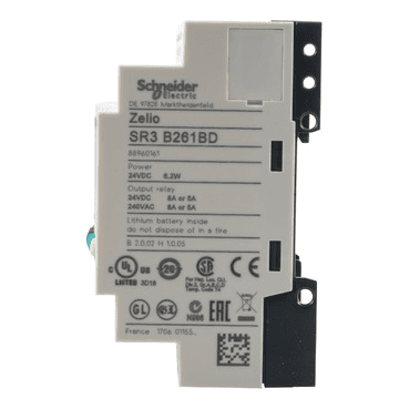 Relé programável modular Zelio Logic 26 entradas/saídas com referência SR3B261BD à marca SCHNEIDER ELECTRIC