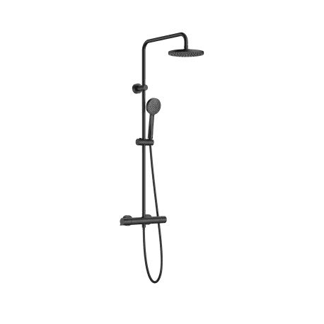 Coluna de duche termostática preto mate Roca T-Basic