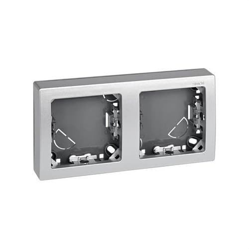 Frame with base for 2 elements aluminium Simon 73 Loft with reference 73620-63 from the brand SIMON