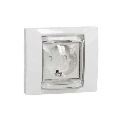 Base de tomada schuko IP44 New Unica Polar com referência NU003718 à marca SCHNEIDER ELECTRIC