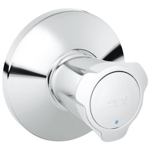 Parte exterior torneira de passagem Grohe Costa L indicador azul cromado com referência 19808001 à marca GROHE