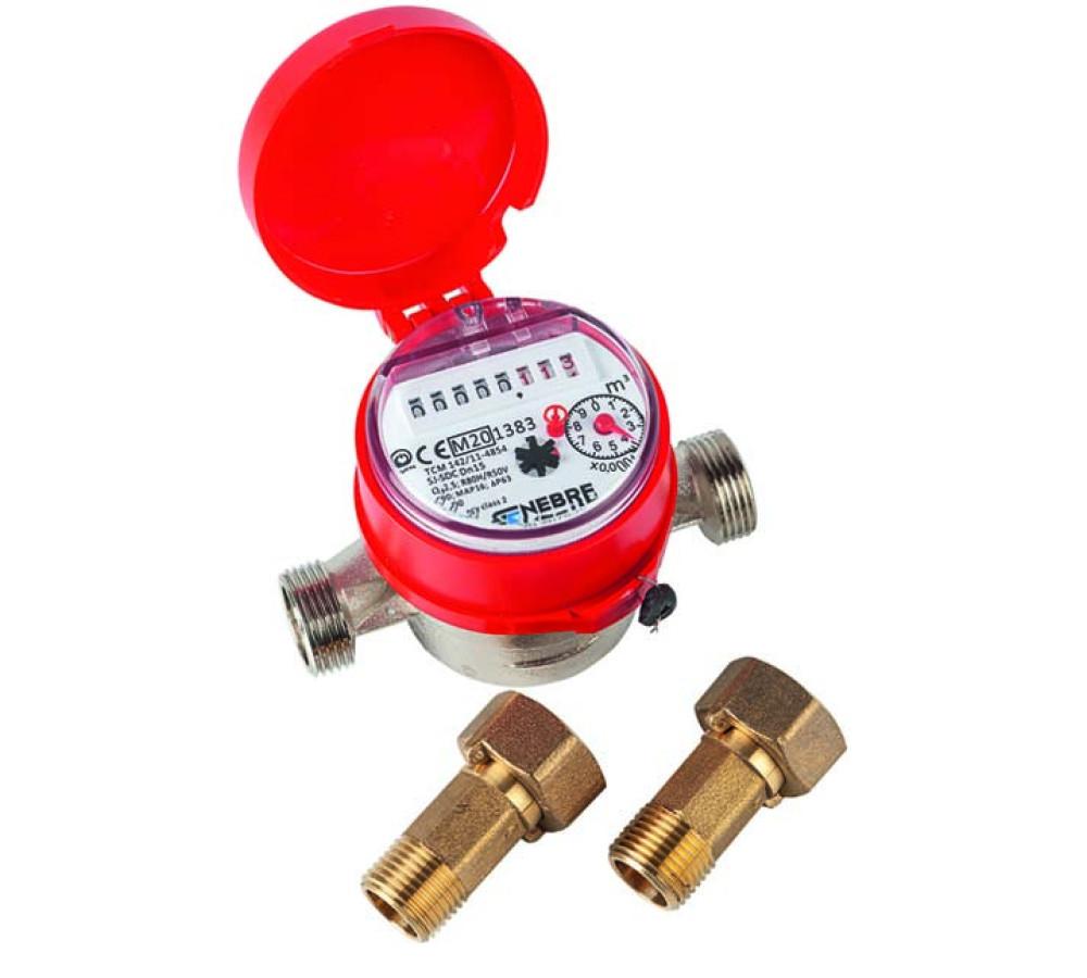 Medidor de água quente 3/4 x 3/4" DN15 com referência 6111C 05 à marca GENEBRE