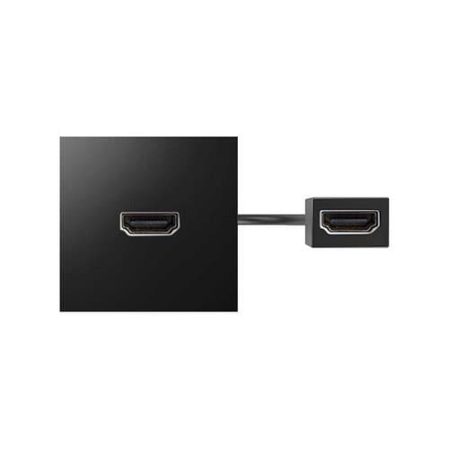 HDMI Type "A" Female-to-Female Connector with Tail and Built-in Plate Black Simon 400 with reference 40001194-038 from the brand SIMON