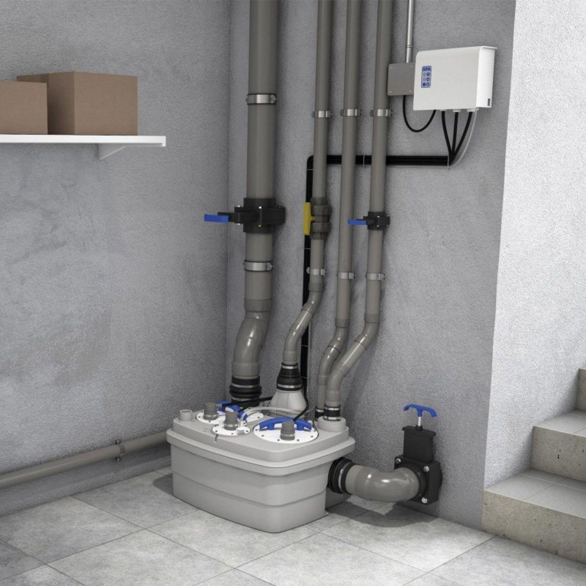 Estação de bombeamento SFA Sanicubic 2 Pro Smart Brushless com referência R4BLDCIP68NM à marca SFA SANITRIT