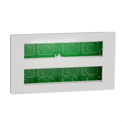Centralização de embutir 2x10 módulos branco New Unica System+ com referência NU171020 à marca SCHNEIDER ELECTRIC