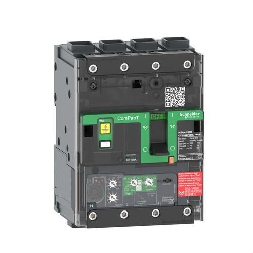 Disjuntor ComPacT NSXm100E 16kA AC 4P 100A Micrologic 4.1 ELINK com referência C11E44V100L à marca SCHNEIDER ELECTRIC