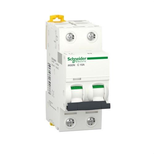 Disjuntor Magnetotérmico IK60N 2P 10A Curva C 6kA com referência A9K17210 à marca SCHNEIDER ELECTRIC