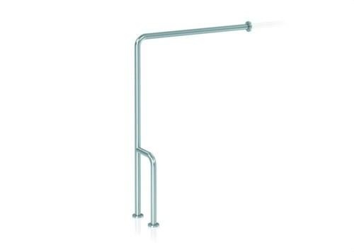 Barra de apoio parede-chão de 90º inox acetinada direita com referência GW11 13 04 01 à marca GENWEC