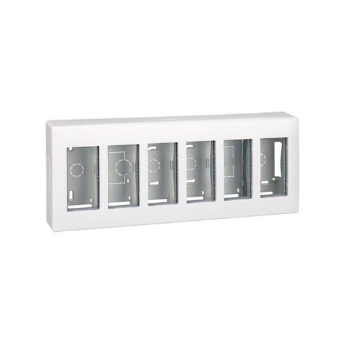 Surface Wall Box for 6 Double Elements White Simon 500 Cima with reference 51000006-030 from the brand SIMON